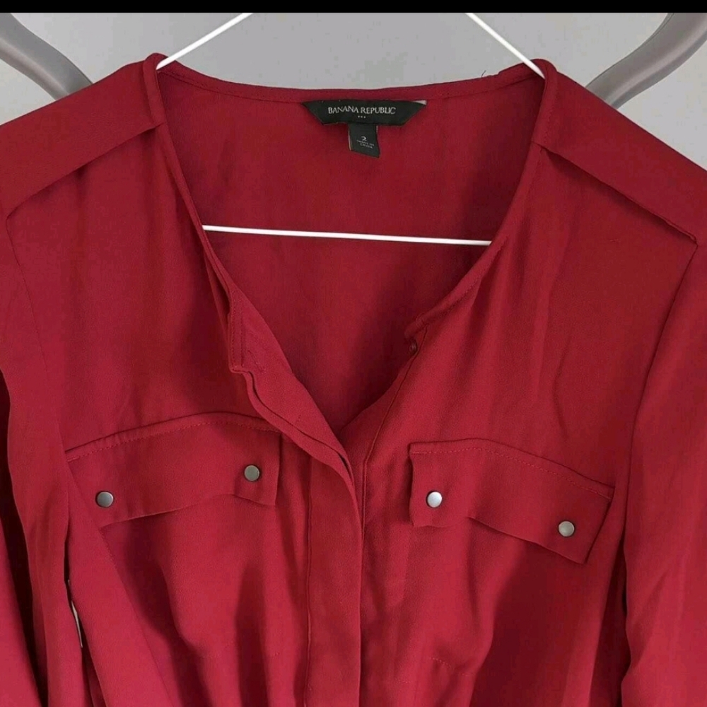 🌟Banana Republic Utility Dress in Raspberry Color - Picture 3 of 6